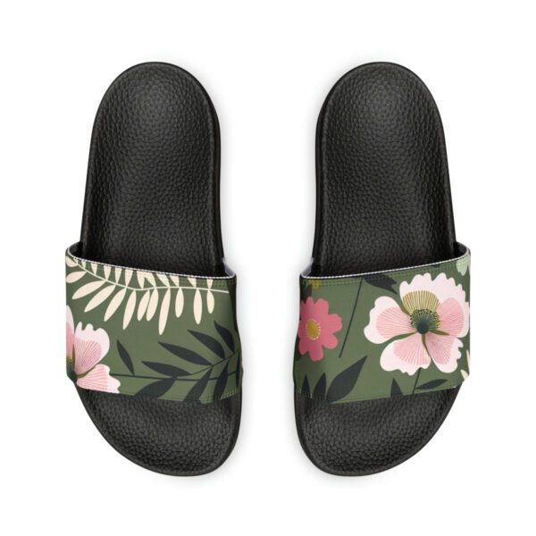 Women's PU Floral Slide Sandals - Image 3