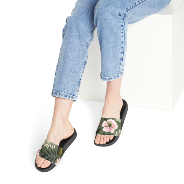 Women's PU Floral Slide Sandals