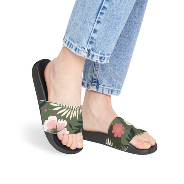 Women's PU Floral Slide Sandals - Image 10